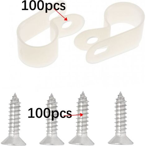 CLIP PARA CABLE DE NYLON DIÁMETRO 11,6 MM, CON TORNILLOS (Precio por Bolsa de 100) (1/3)