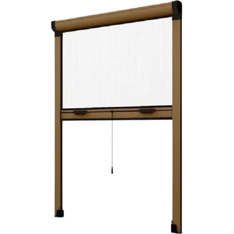 Zanzariera a rullo verticale avvolgibile per finestre porte e balconi - COLORE: BRONZO - MISURA: 80x170