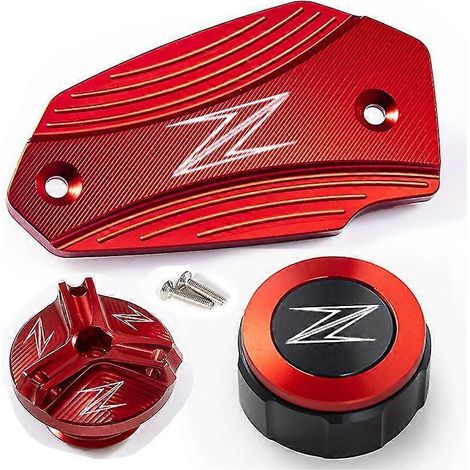 Accessoires de protection pour bouchons de liquide de frein avant et arrière et bouchon de réservoir de carburant pour motos Kawasaki Z 900, Z 800, Z 650, Z650, Z900 et Z800 (2013-2023) - Jeu de prote (1/5)