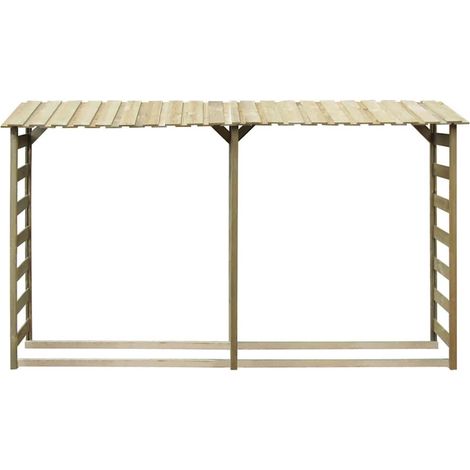 Abri de bois de chauffage 300 x 44 x 176 cm Pinède imprégnée (1/4)