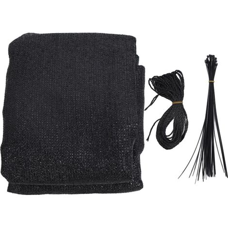 UV-beständiger HDPE-Sichtschutz für Balkone, ideal für Terrasse, Patio, Garten und Pool, Farbe: Schwarz.