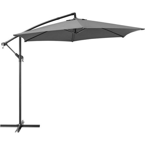 Sonnenschirm AUREA Ø 3 m - Aluminiumgestell mit Polyesterstoff 180g - Grau