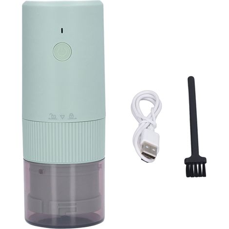 Moulin à café électrique portable rechargeable USB sans fil mini automatique à cône vert pour maison et voyage (1/5)