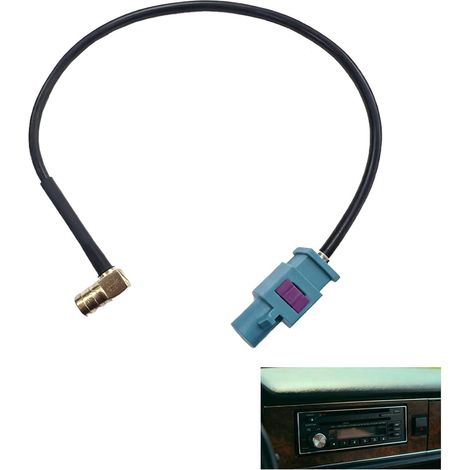 Câble d’antenne DAB 20 cm - Adaptateur Fakra vers SMB avec Câble Coaxial RG174 - Connecteur mâle Fakra vers femelle SMB pour Tuner DAB AM/FM -pour Applications Automobiles et Domestiques (1/5)