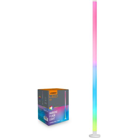 Lampadaire LED RGBW blanc variable 1,5 m Télécommande Programmes Gradable Videx