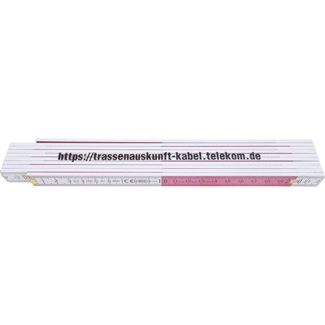 Rgle pliante 2 m, bois, blanc/rouge avec impression (1/5)