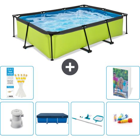 Exit Pool Rechteckig - 300x200x65 cm - 7-teilig S299