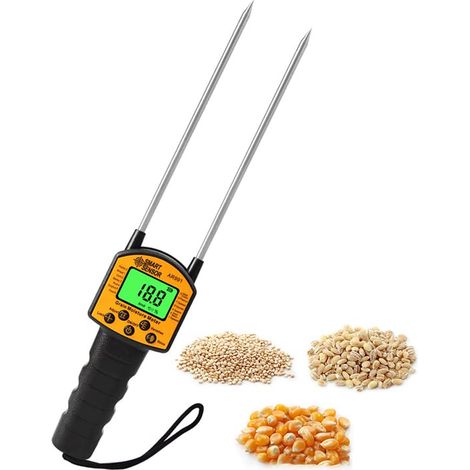 Humidimètre à Grains, Humidimètre Alimentaire, Hygromètre à Riz Portatif Détecteur D'humidité D'aiguille en Acier Au Carbone pour Aliments, pour blé, maïs, arachide, soja (1/5)
