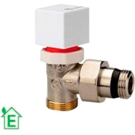 67490 Robinet d'équerre thermostatique 1/2" pour radiateurs à deux cônes Orkli (1/2)
