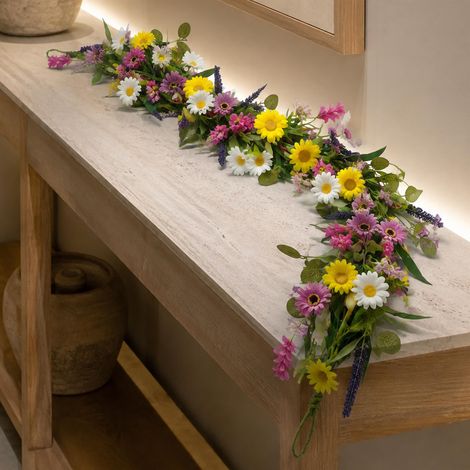 155cm Artificial Sunflower and Daisy Flower Garland (1/3)