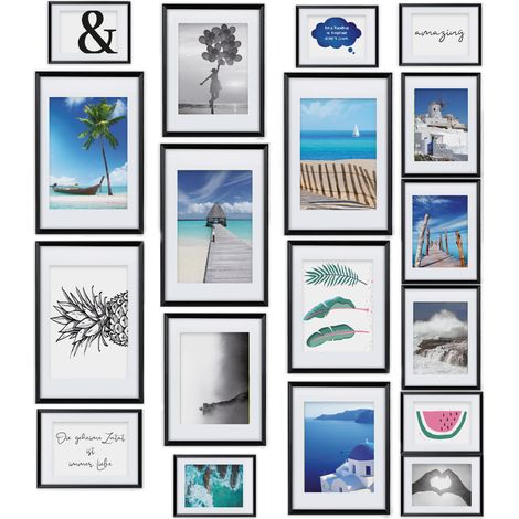 bomoe Bilderrahmen Kunststoff (18tlg) Paradise Schwarz (1/5)