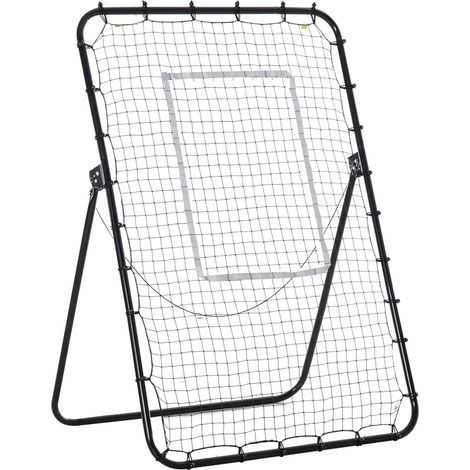 Rebounder de football pliable en métal noir, 123 x 73 x 178,5 cm, pour entraînement, OKWISH (1/5)