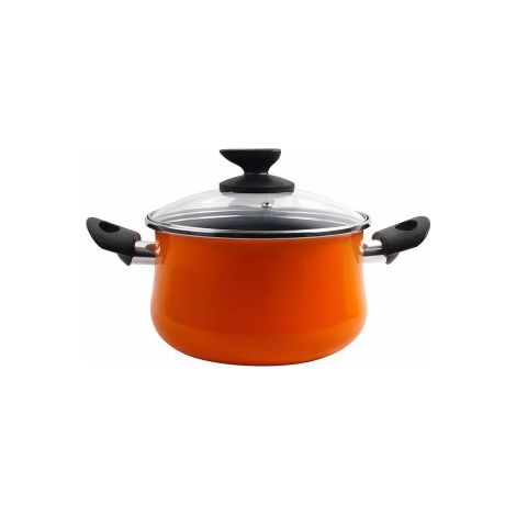 MAGEFESA Valencia Marmite en acier émaillé avec couvercle en verre 16 cm 01114647
