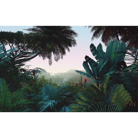 Papier peint panoramique modern Matin de Jungle (1/5)
