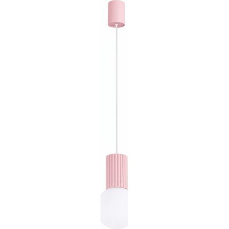 Suspensions Halo aluminium/verre rose 1xG9 12cm Sollux (1/5)