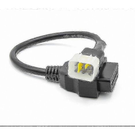 Adaptateur OBD2 6 broches vers 16 broches pour outils de diagnostic de pannes d'ECU de moto (1/5)