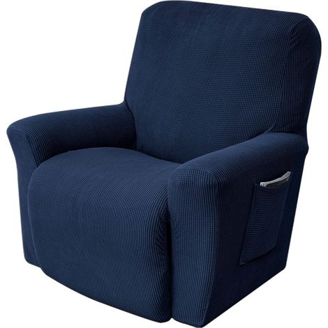 AGE Housse inclinable élastique Jacquard housse inclinable housse de canapé anti-poussière amovible lavable épais housse de chaise avec poches (1/5)