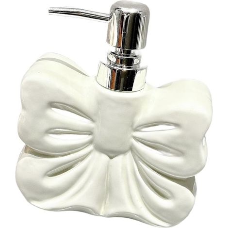 Distributeur de savon avec nœud, flacon de lotion en céramique, pompe-AquaForge (1/5)