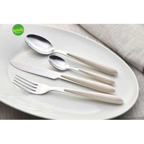 Coltello tavola light EME Posateria colore avorio/cromo 21 cm
