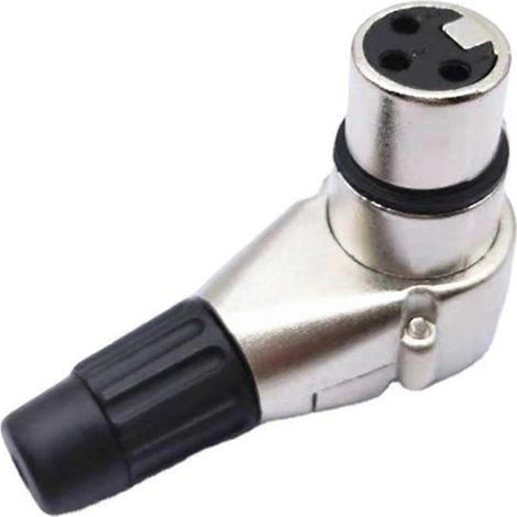 10 adaptateurs XLR 3 broches à angle droit, fiches microphone à connecteur métallique 3 broches robustes, connecteurs multidirectionnels mâle/femelle (1/5)