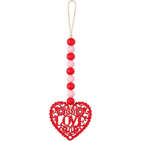 Guirlande de perles en bois faite à la main couleur naturelle éclatante suspension murale ornement de perles style ferme pour mariage (1/5)