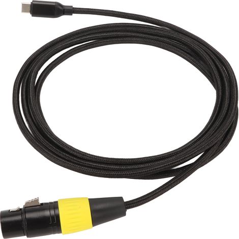 Câble XLR vers USB-C flexible, adaptateur de connecteur USB-C mâle vers XLR femelle pour PC, téléphone et tablette, 2 mètres / 6,6 pieds (1/4)