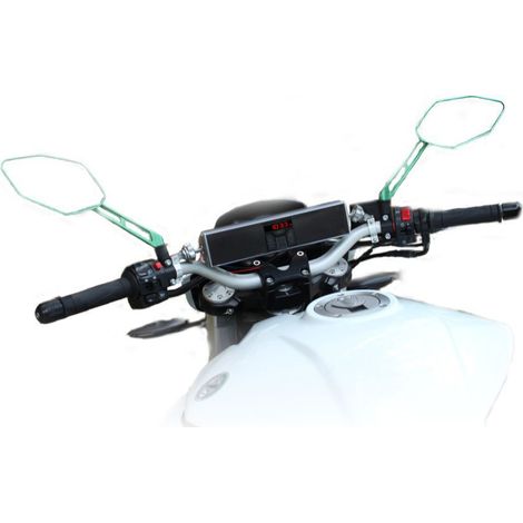 Sistema di altoparlanti stereo antifurto Bluetooth impermeabile per moto con display e luci a LED, controllo tramite app, chiamate in vivavoce, radio FM, riproduzione da USB/scheda TF e ricarica USB p (1/5)