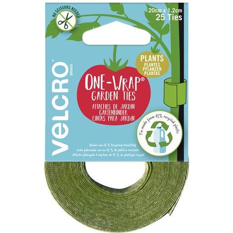 VELCRO Brand VEL-30664-WEU ONE-WRAP Plant Ties 12mm x 20cm Pack of 25 VEL30664