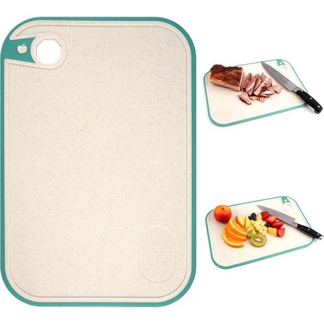 Planche a Decouper Plastique Sans BPA, 30x20cm Planche à Découper de Cuisine, Chopping Board avec Rainure Presse-ail, Antidérapante Planches Cuisine, Passe au Lave-vaisselle, pour Viande Fruit Légume (1/5)