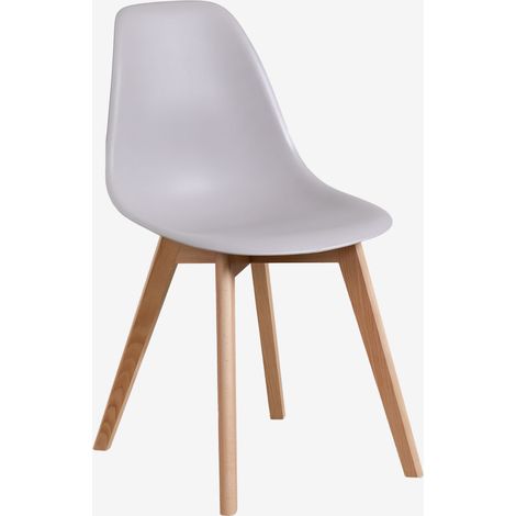 Pack de 2 sillas de comedor en polipropileno y madera de haya Scand Nordic SKLUM             