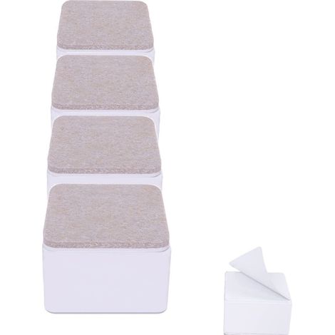 Rehausseur de meuble de 5 cm en acier au carbone, rehausseur robuste pour table et armoire, lot de 4, couleur blanche (1/4)