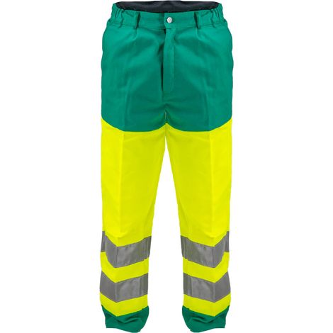 Pantalon de sécurité et travail haute visibilité jaune fluo EN 471 Taille - 56-58 (1/5)