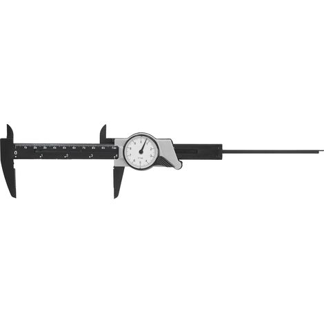 Pied à coulisse à cadran en ABS 0-150 mm, outil de mesure métrique portable pour laboratoire et usage domestique (1/5)