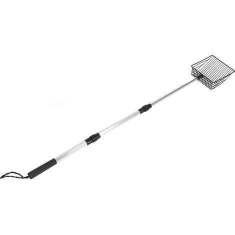 Pelle à litière extensible pour chat, légère et polyvalente, écran fin, manche long, poulailler en métal, pelle à merde modèle B, 3 sections (1/5)