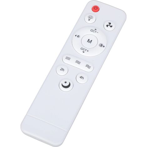 Télécommande infrarouge compatible avec les luminaires LED pour ventilateurs de plafond, à puissance réglable.
