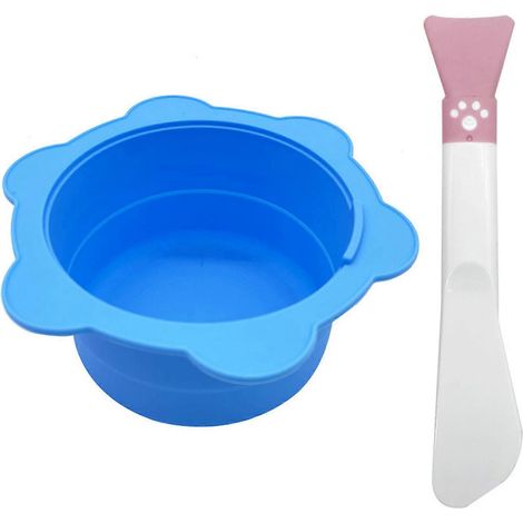 Doublure pour chauffe-cire avec raclette à cire dépilatoire, graduation transparente, forme de fleur, antiadhésive, réutilisable, pour faire fondre la cire, rechange pour pot de cire, bleue (1/5)