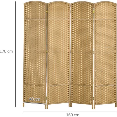 Paravent pliable en 4 parties, cloison de séparation pour salon, chambre, bureau, etc. (1/5)