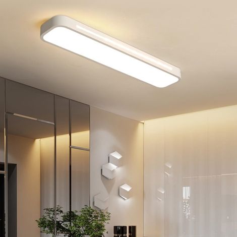Trade Shop - LED-Deckenleuchte, 18 W, weiß, rechteckig, modernes Streifenlicht, 4000 K, 50194 -