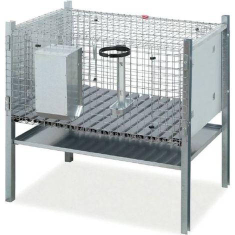 Gabbia zincata per coniglio maschio con mangiatoia ed abbeveratoio (1/2)