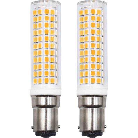 Pack of 2 B15d LED Bulbs Replacing 75W 90W 80W Warm White 3000K 220V 230V 890lm 7W Wall Sconce for Living Room Chandelier Sewing Machine [Energy Class E] (1/5)