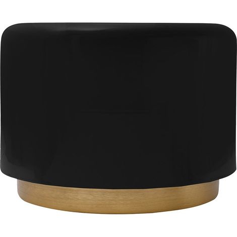Pouf di design Artisse 250 nero con base dorata (1/3)