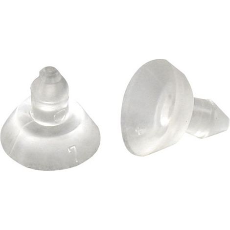 5 Ventouse Anti Dérappante Transparente D.10mm Blister De 12 - Vynex