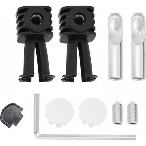 Fixing bolts for wall-hung toilets, universal fixing kit for wall-hung toilets, fixing hinge (black) (1/5)