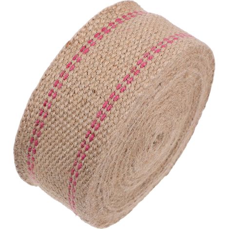 Corde de Jute Épaisse avec Motif Rayé Rouge, Ruban de Jute Artisanal pour Réparation de Chaise et Projets DIY avec Fiabilité Solide pour Meubles (1/5)