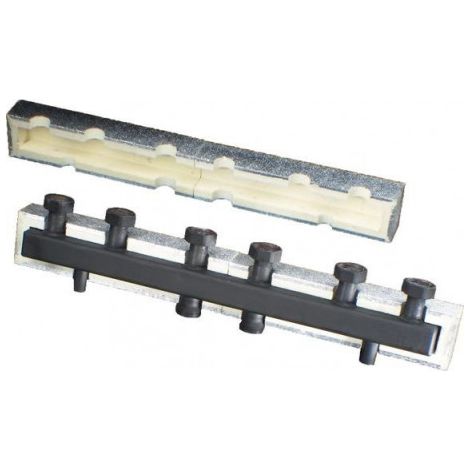 Barre de distribution OV Regumat avec isolation DN 25 en acier pour 5 circuits de chauffage