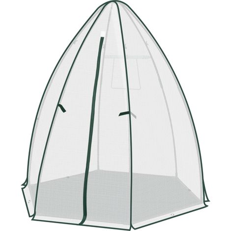 Gartengewächshaus aus PE 130 g/m² mit Stahlgestell 160 x 160 x 180 cm (1/5)