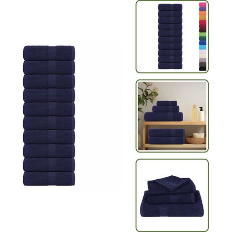 Seiftücher 10 Stk. Marineblau 30x30 cm 360 g/m² 100% Baumwolle - Seiftuch - Seiftücher - Tuch - Tücher (1/5)