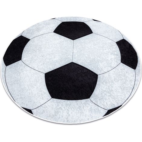 JUNIOR 51553.802 Kreis Fußball für Kinder Anti-Rutsch - schwarz / weiß black rund 80 cm