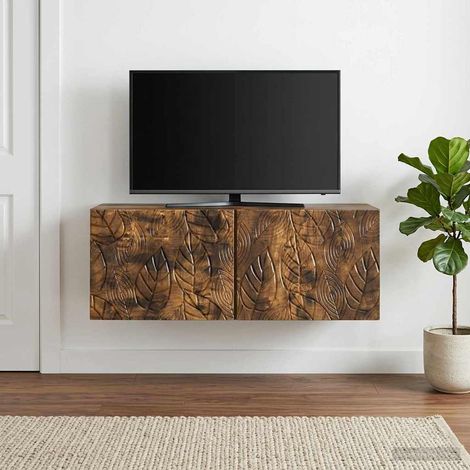 Wandmontierter TV-Schrank 78,5 x 41 x 30 cm Geräucherte Eiche (1/5)