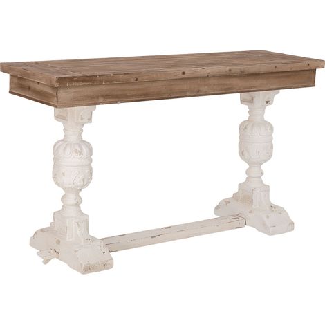 Recibidor de madera marrón 150x45x86h cm